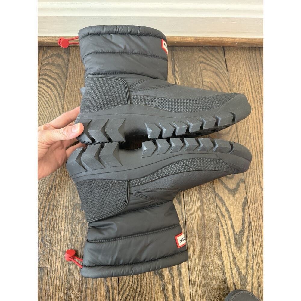 Hunter Intrepid Insulated Warm Snow Short Womens Boots Black US Sz 9 NEW $165 - Picture 10 of 11